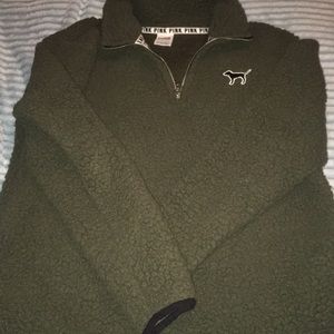 PINK Sherpa Quarter Zip